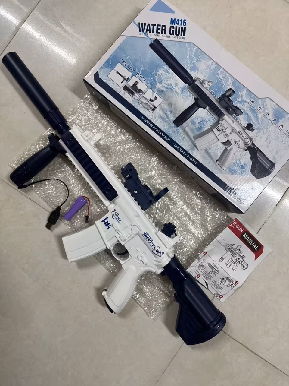 تفنگ آبپاش رگباری نمونه اصلی وارداتی شارژی M416