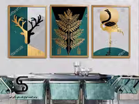 تابلو دکوراتیو سه تکه با ابعاد 60*40 درجه یک