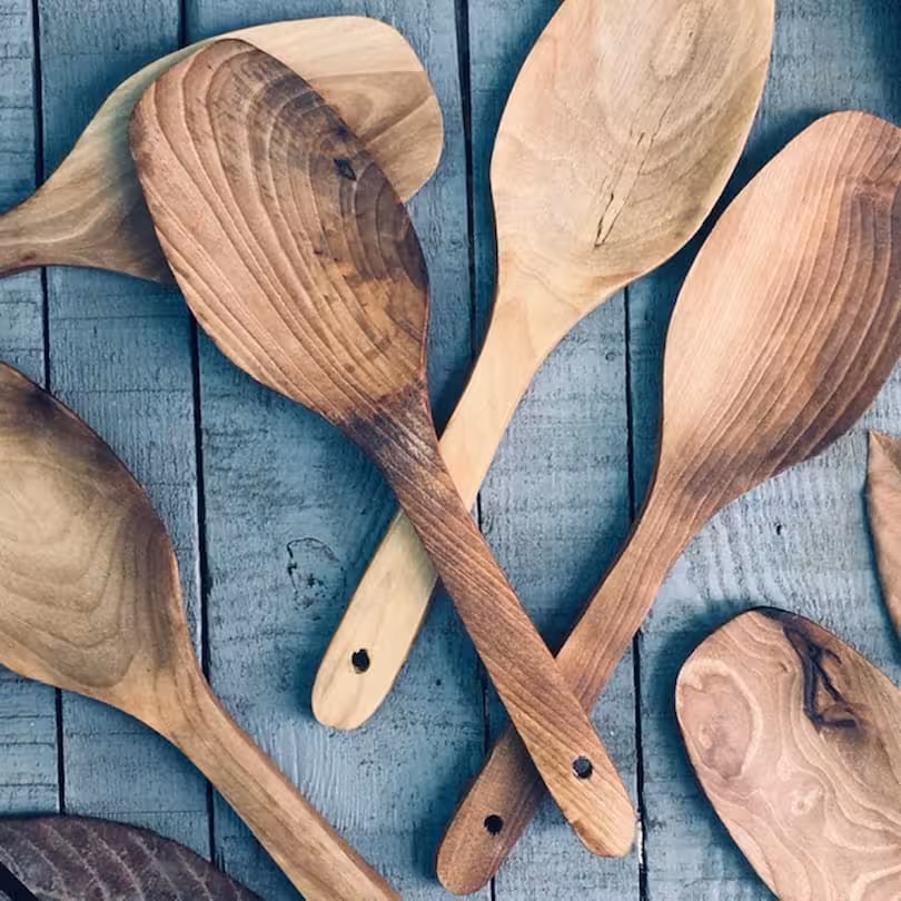 کفگیر چوبی مدل پارویی کد 513