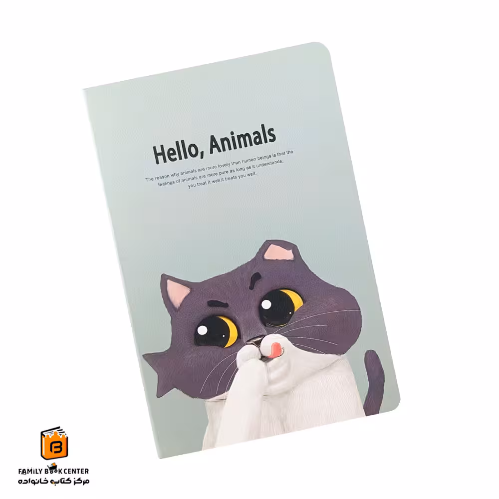 دفتر خط دار حیوانات طرح گربه