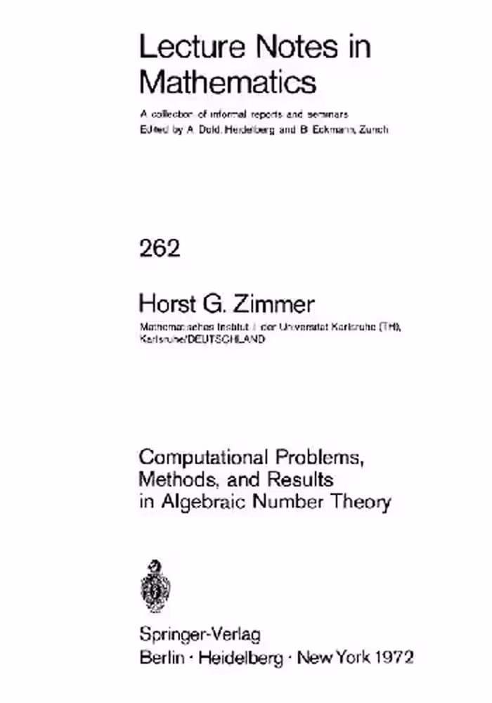 خرید و دانلود نسخه کامل کتاب Computational Problems, Methods, and Results in Algebraic Number Theory