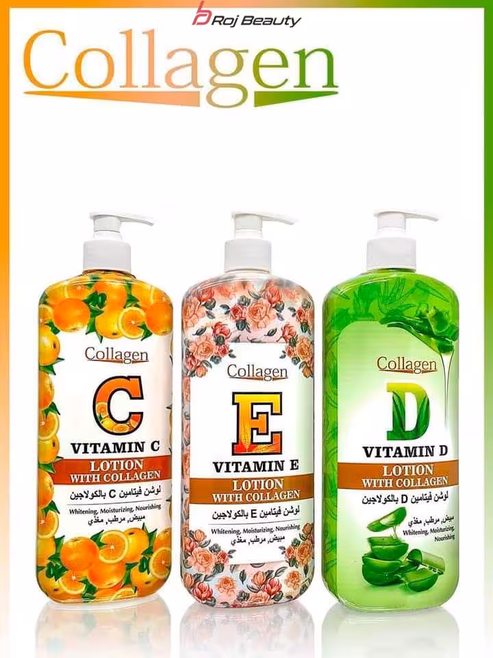 لوسیون بدنLOTION درعصاره ویتامین های C-D-E کلاژن سازی سفید کننده مرطوب کننده