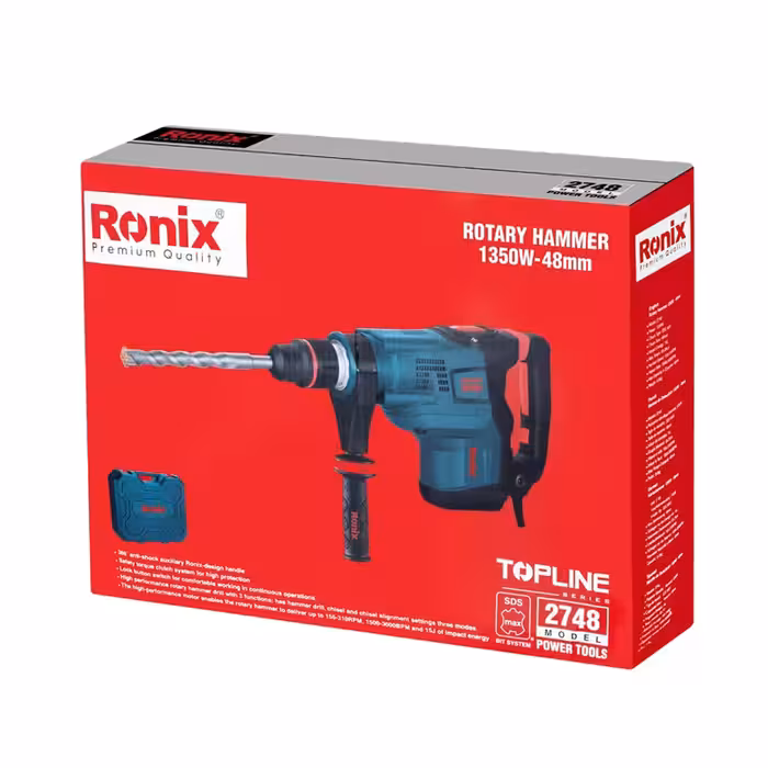 بتن کن 48 میلی متری براش لس تاپ لاین مدل 2748 با کیف و لوازم و گارانتی رونیکس پس کرایه