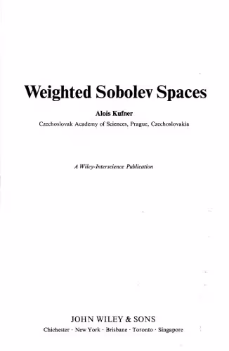 خرید و دانلود نسخه کامل کتاب Weighted Sobolev Spaces