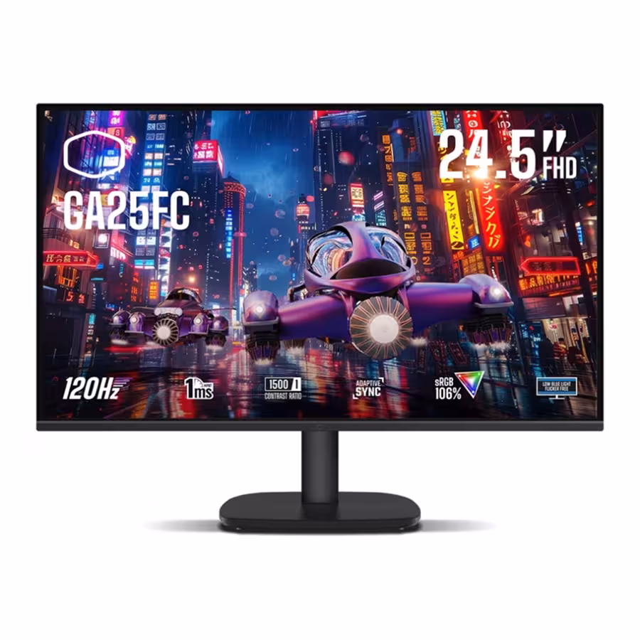 قیمت و خرید مانیتور گیمینگ 24 اینچ کولرمستر مدل GA25-FC 120Hz IPS | یاس ارتباط