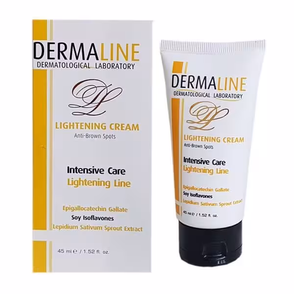 کرم روشن کننده درمالاین مناسب پوست های دارای لک حجم 45 میلی لیتر