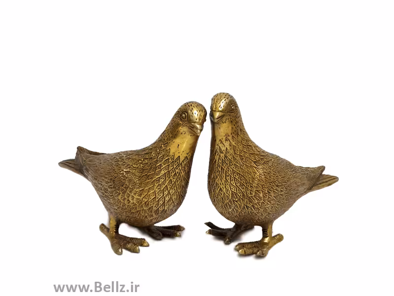 مجسمه کبوتر برنزی (جفت)