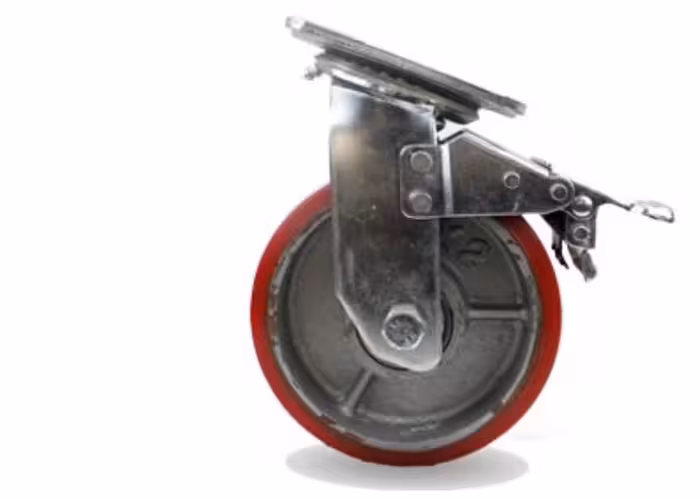 چرخ پلی اورتان گردان ترمزدار قطر 200 میلی متر