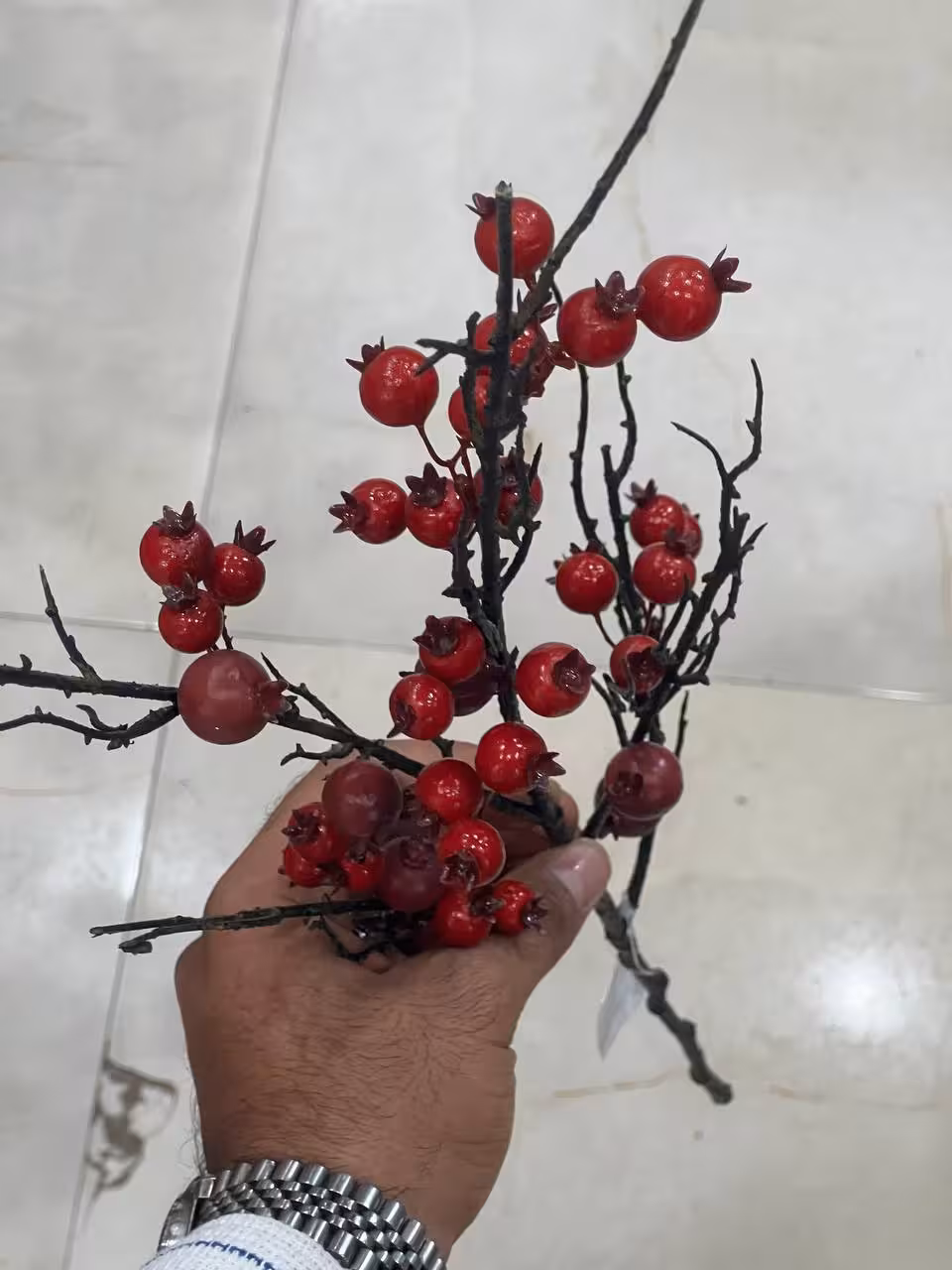 شاخه انار مینیاتوری مصنوعی رنگ قرمز