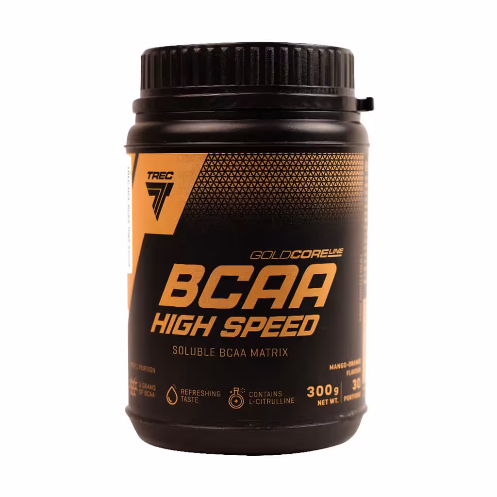 پودر بی سی ای ای های اسپید ترک نوتریشن پرتقالی 300 گرم  Trec Nutrition Gold Core BCAA High Speed 300 g