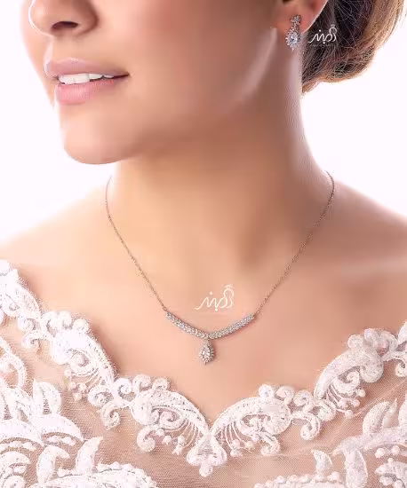 💍نیم ست جواهری ميكروزنجيري نقره عیار 925 (N_4101)‌‌‌‌‌‌ ‌