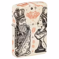 فندک Zippo (زیپو) کلاسیک مدل Z-46029 | شطرنج شاه ملکه | فندک اصلی با عملکرد مطمئن | قابل پر کردن مجدد | ساخت با کیفیت بالا