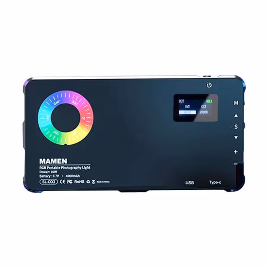 مشخصات، قیمت و خرید پنل نور ال ای دی مامن MAMEN SL C02 RGB LED