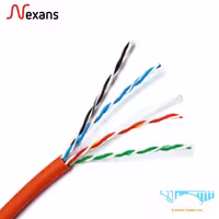 کابل شبکه نگزنس Cat6 UTP، طول 305 متر، روکش PVC، تست پرمننت