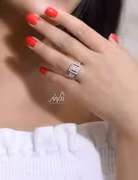 💍انگشتر جواهري  خاص و زیبا؛ نقره عیار 925(R_1203)