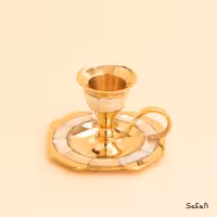 شمعدان انگشتی برنجی صدفی جفت