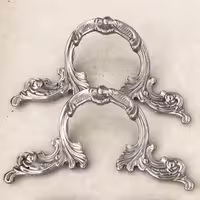 دسته سلطانی آبکاری نقره ای یک جفت