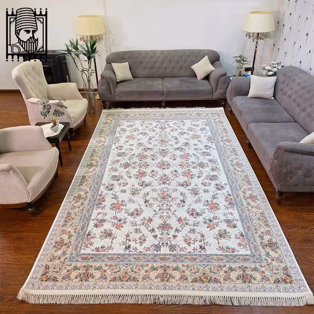 فرش 1200 شانه طرح بهشت صدفی