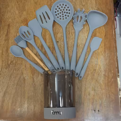 ست کفگیر ملاقه سیلیکونی روما Roma طوسی