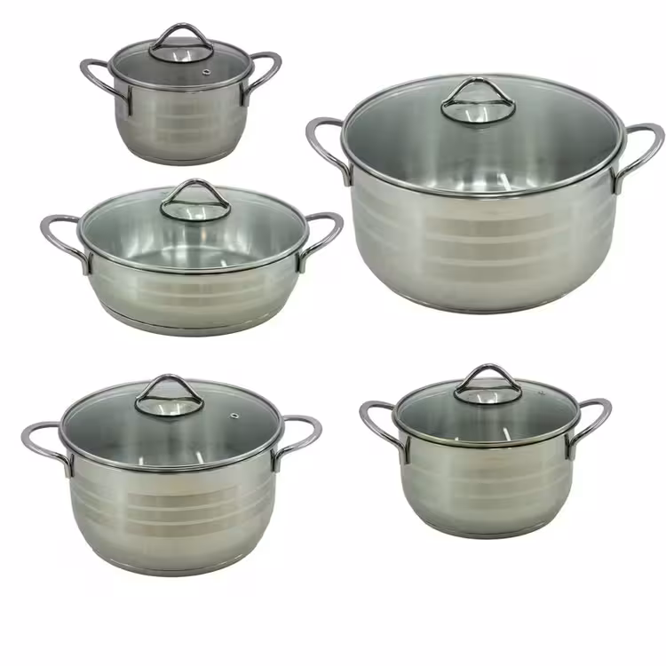 سرویس قابلمه استیل 10 پارچه دستی لوکس Destilux