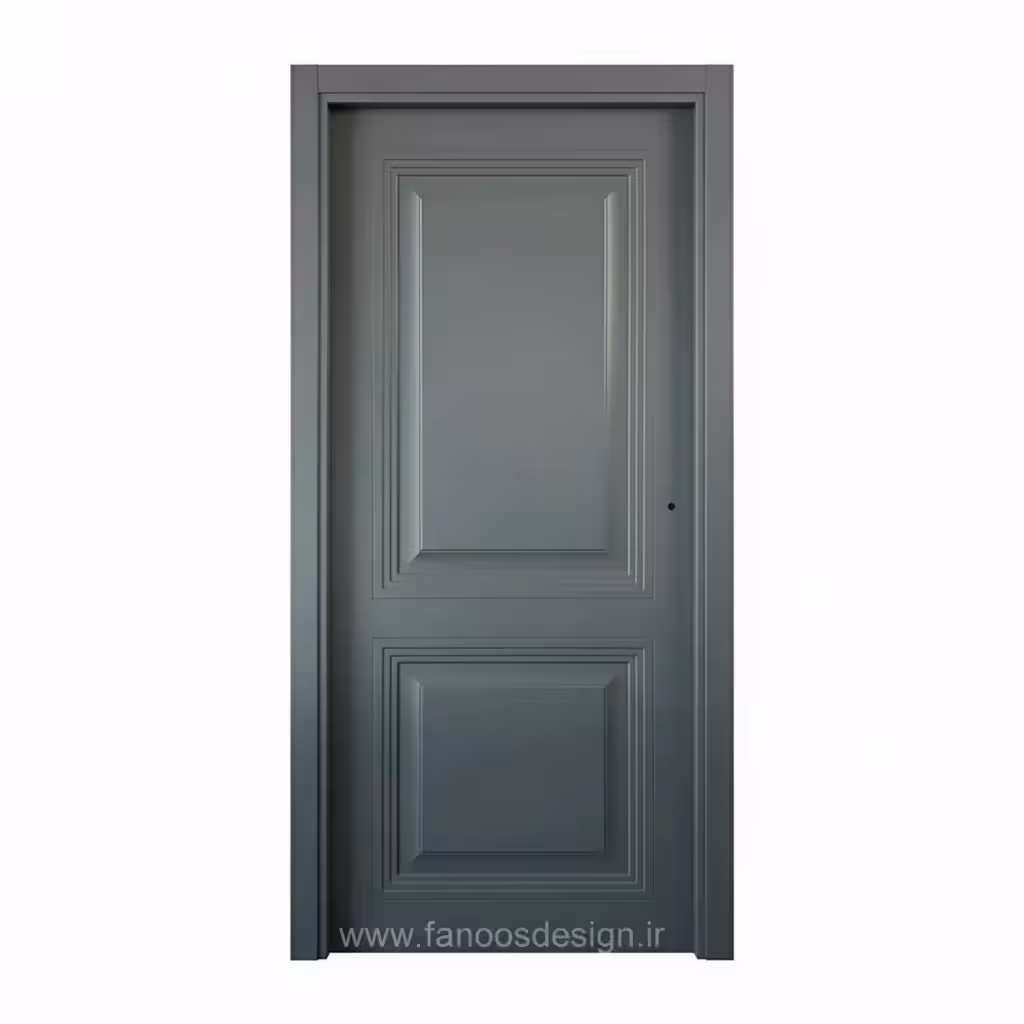 درب اتاقی MDF کلاسیک رنگ طوسی با چهارچوب کد 30259