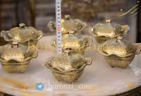 قندان لبه دار برنجی
