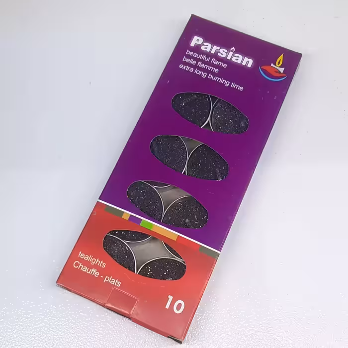 شمع وارمر اکلیلی مشکی 10 عددی (3ساعت سوز)