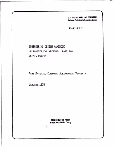 خرید و دانلود نسخه کامل کتاب Engineering Design Handbook Helicopter Engineering Part Two Detail Design AMCP 706-202 (Helicopter Engineering, Detail Design)