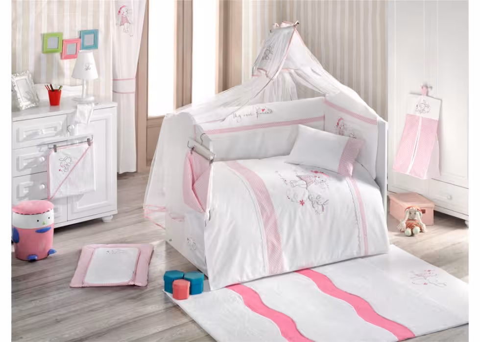 سرویس خواب کیدبو نوزادی گارددار 9 تکه مدل مای فرند  kidboo my friend