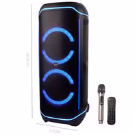 اسپیکر چمدانی بلوتوثی وریتی V-PS2908   میکروفون و ریموت کنترل