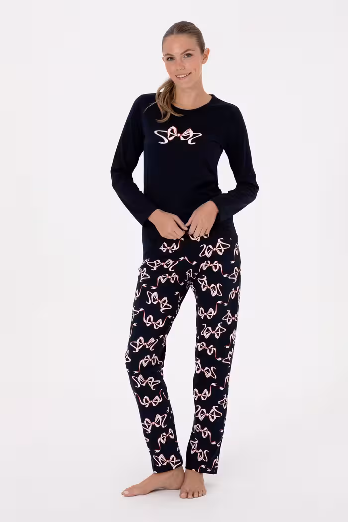 ست لباس راحتی زنانه سرمه ای یو اس پولو