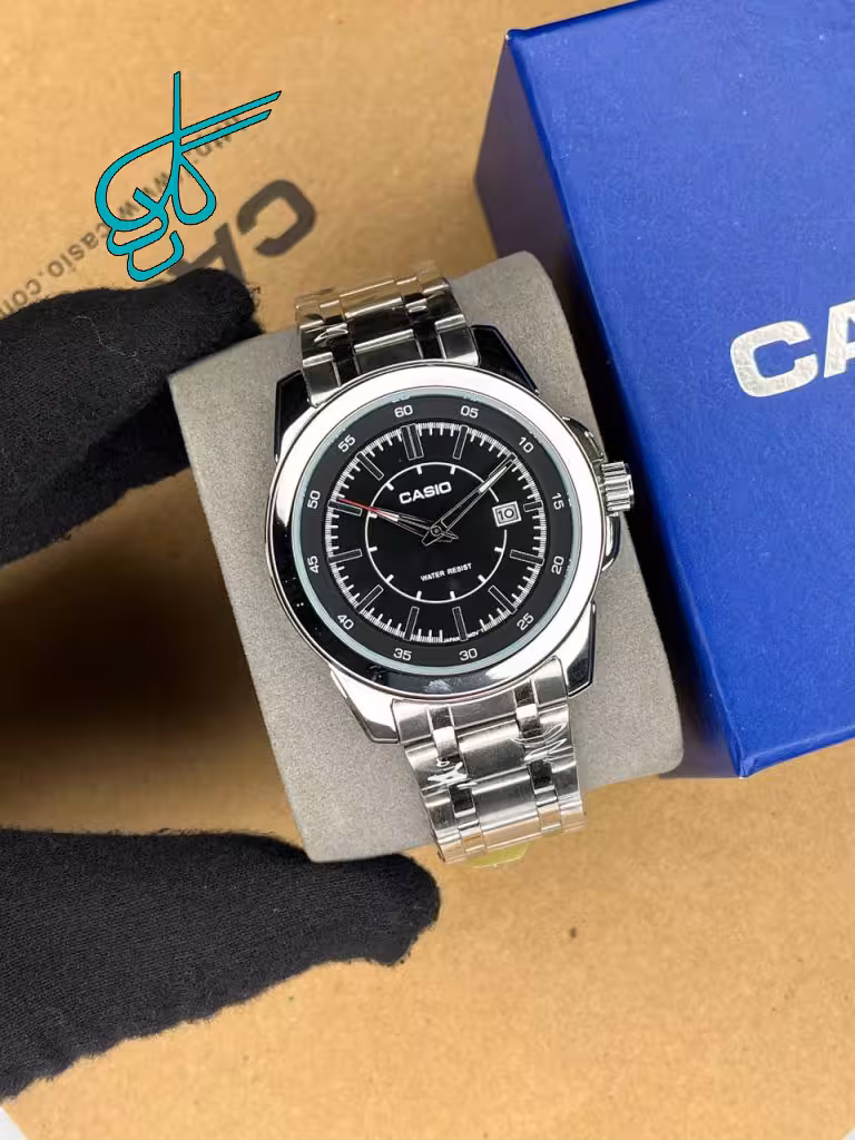 خرید ساعت مردانه کاسیو کلاسیک تقویم دار قفل فشاری کیفیت عالی کد 1923985 - ردگل
