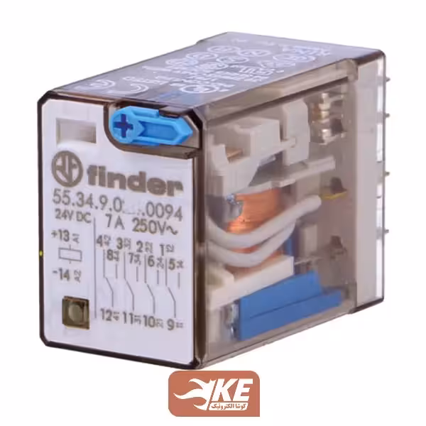 رله 48vDC چهار کنتاکت 7 آمپر فیندر مدل 55.34.9.048.0094