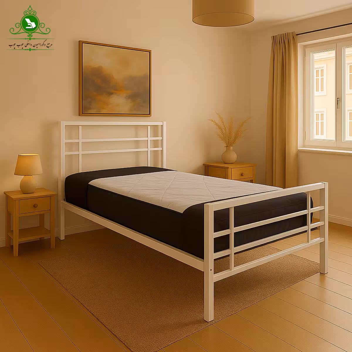 تخت خواب یک و نیم نفره مدل رئال عرض 120