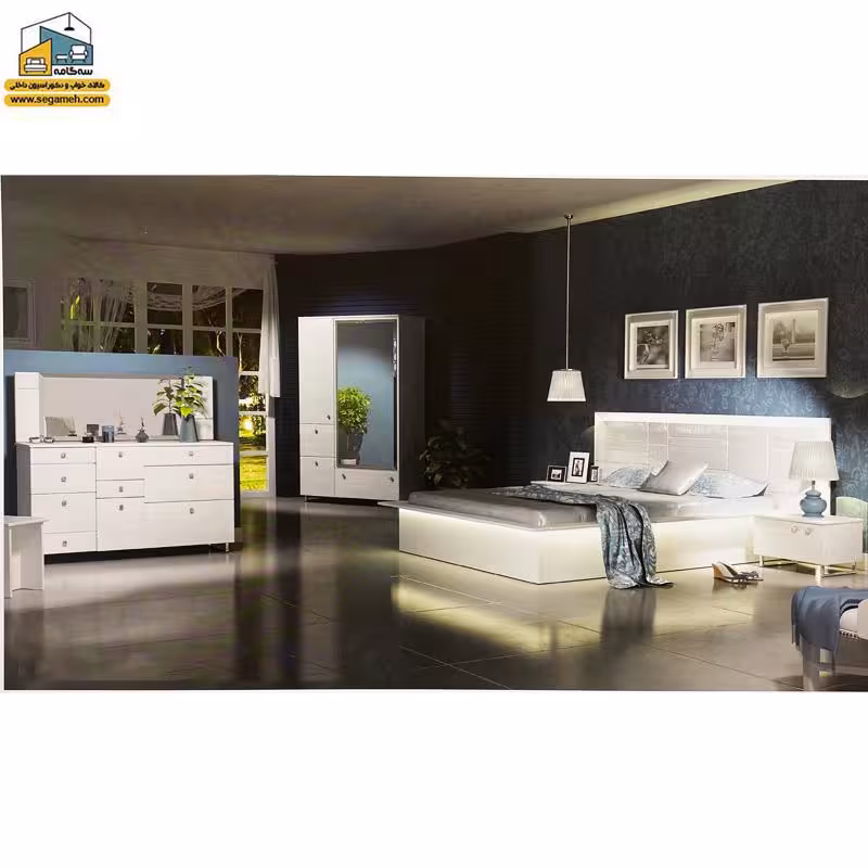 سرویس خواب دو نفره مدل آشیل کد BDS74