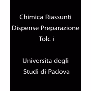 کتاب chimica Rriassunti dispense preparazione tolc اثر Padova University