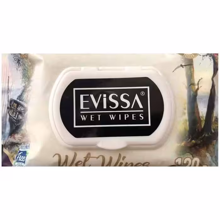 دستمال مرطوب 120 برگ اویسا EViSSA WET WIPS