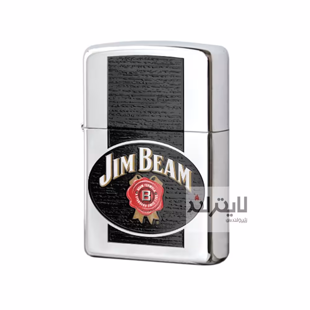 فندک زیپو مدل Jim Beam High Polish Chrome کد 28071