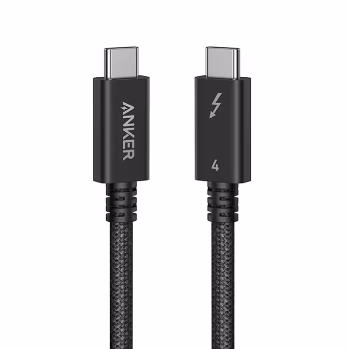 کابل شارژ و انتقال تصویر Anker Prime Thunderbolt 4 Cable USB-C to USB-C 1M 240W 40Gbps مدل A84N0