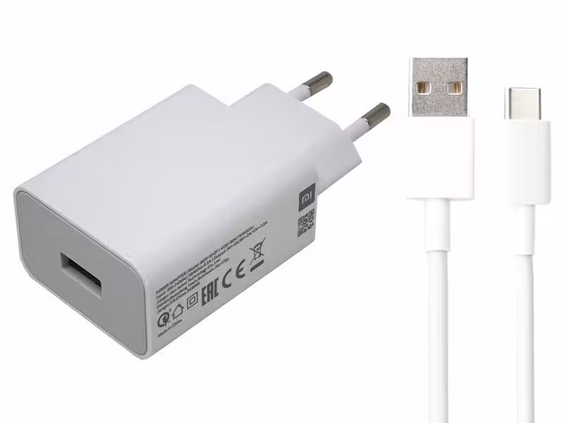 شارژر دیواری اورجینال شیائومی مدل MDY-10-EF Charger 18W بهمراه کابل تایپ سی