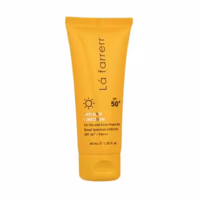 کرم ضد آفتاب و ضدلک بی‌رنگ لافارر مدل SPF50، مناسب پوست‌های چرب، حجم 40 میلی‌لیتر