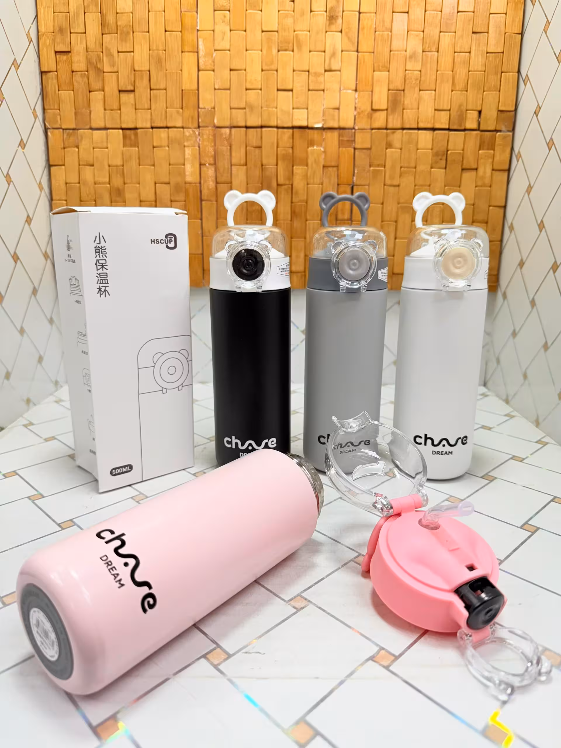 فلاسک سرد و گرم استیل  304 نی‌دار سایز 500میل