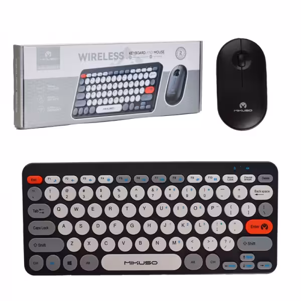 کیبورد و موس بی سیم میکاسو مدل KB-C027 | کالا مکس