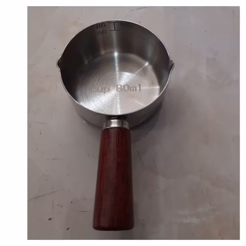 پیمانه استیل دسته چوبی 80 میل