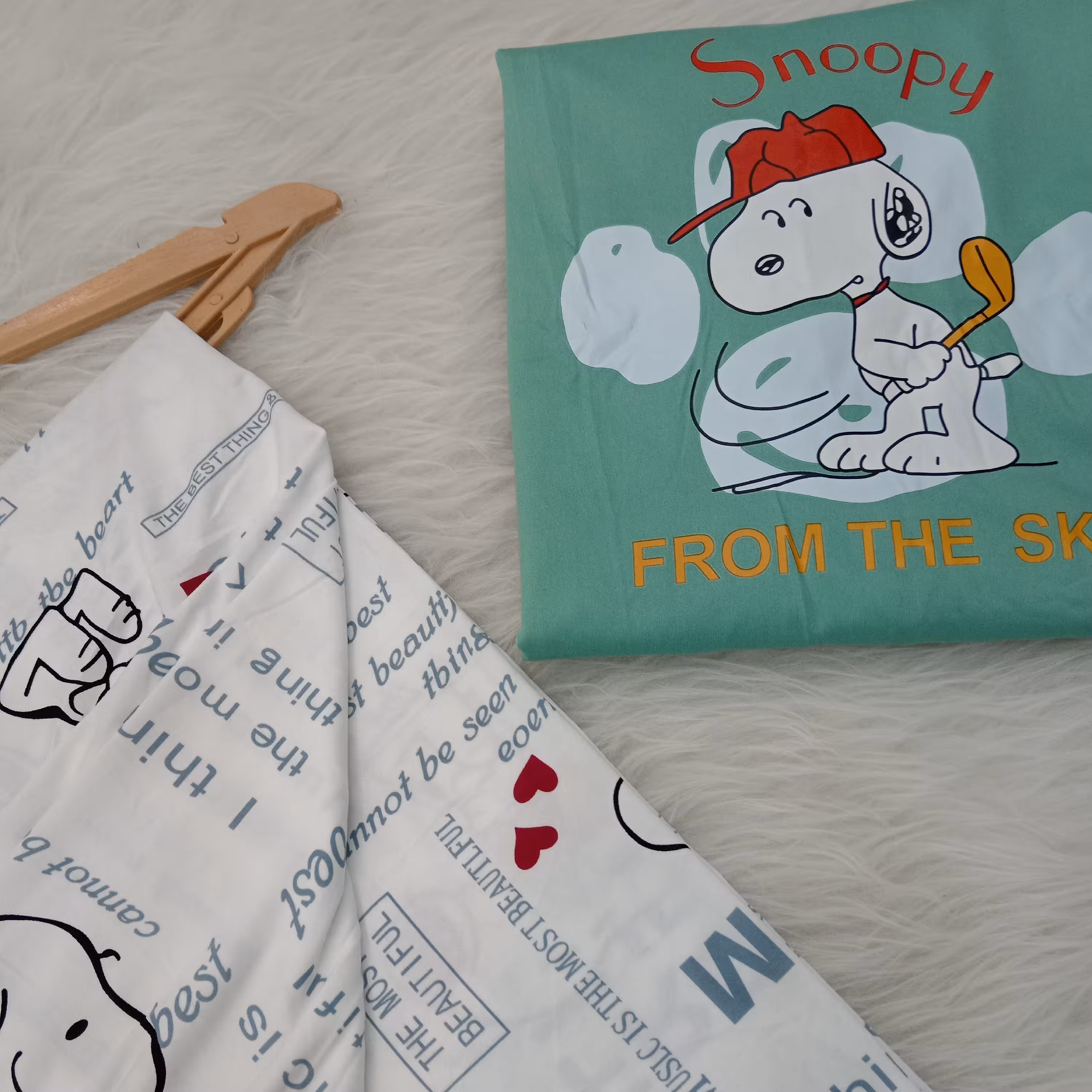 ست دو تیکه دخترانه و زنانه طرح snoopy فری سایز از 36تا46