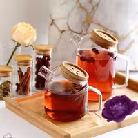 قوری پیرکس درب دکمه بزرگ