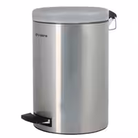 سطل پدالی 12 لیتر  استیل  خشدار با درب استیل اورانوس  B0011