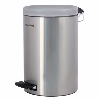 سطل پدالی 12 لیتر  استیل  خشدار با درب استیل اورانوس  B0011