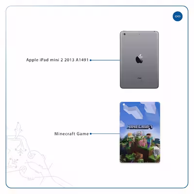 برچسب پوششی ماهوت مدل Minecraft-Game مناسب برای تبلت اپل iPad mini 2 2013 A1491