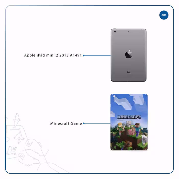 برچسب پوششی ماهوت مدل Minecraft-Game مناسب برای تبلت اپل iPad mini 2 2013 A1491